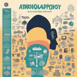 Create a student book cover on Anthropology that illustrates learning anthropology using the science technology society approach