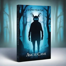 Create a book cover featuring a dark, creepy forest in the background