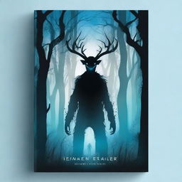 Create a book cover featuring a dark, creepy forest in the background