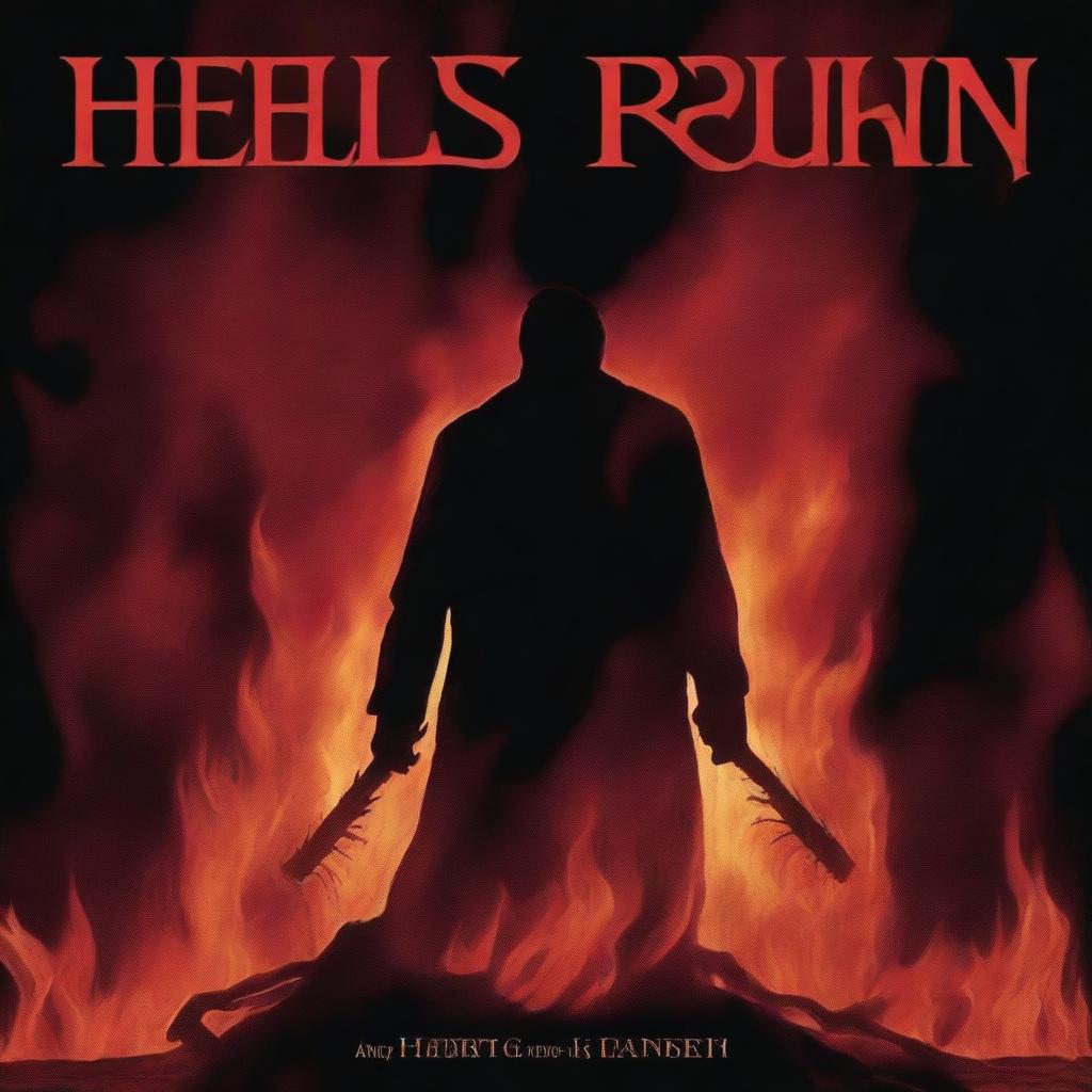 A dark and intense cover for a book titled 'Hell's Return'