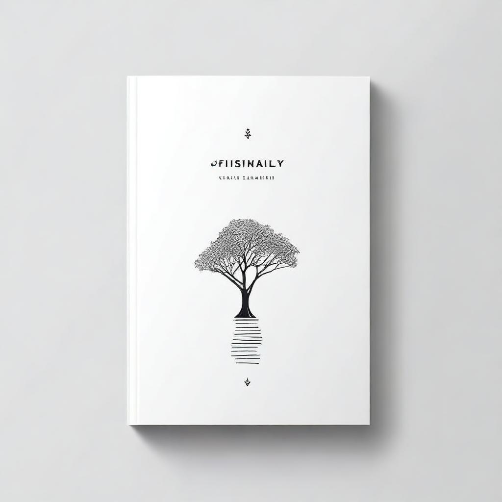 A simple book cover design featuring an outline of a path leading to a tree