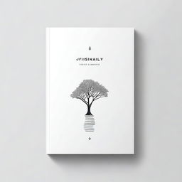 A simple book cover design featuring an outline of a path leading to a tree