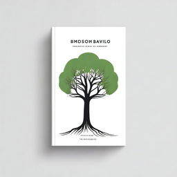 A simple book cover design featuring an outline of a path leading to a tree