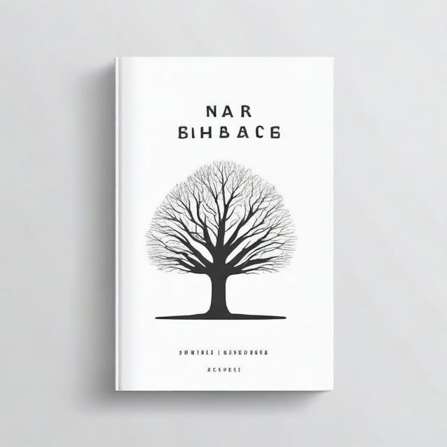 A simple book cover design featuring an outline of a path leading to a tree