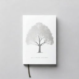 Book cover with a simple, silver foil outline of a tree or a path, symbolizing growth and progress