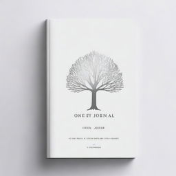 Book cover with a simple, silver foil outline of a tree or a path, symbolizing growth and progress