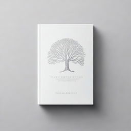 Book cover with a simple, silver foil outline of a tree or a path, symbolizing growth and progress