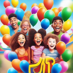 Create a vibrant and exciting movie poster for the film "Fun Day 3"