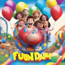 Create a vibrant and exciting movie poster for the film "Fun Day 3"