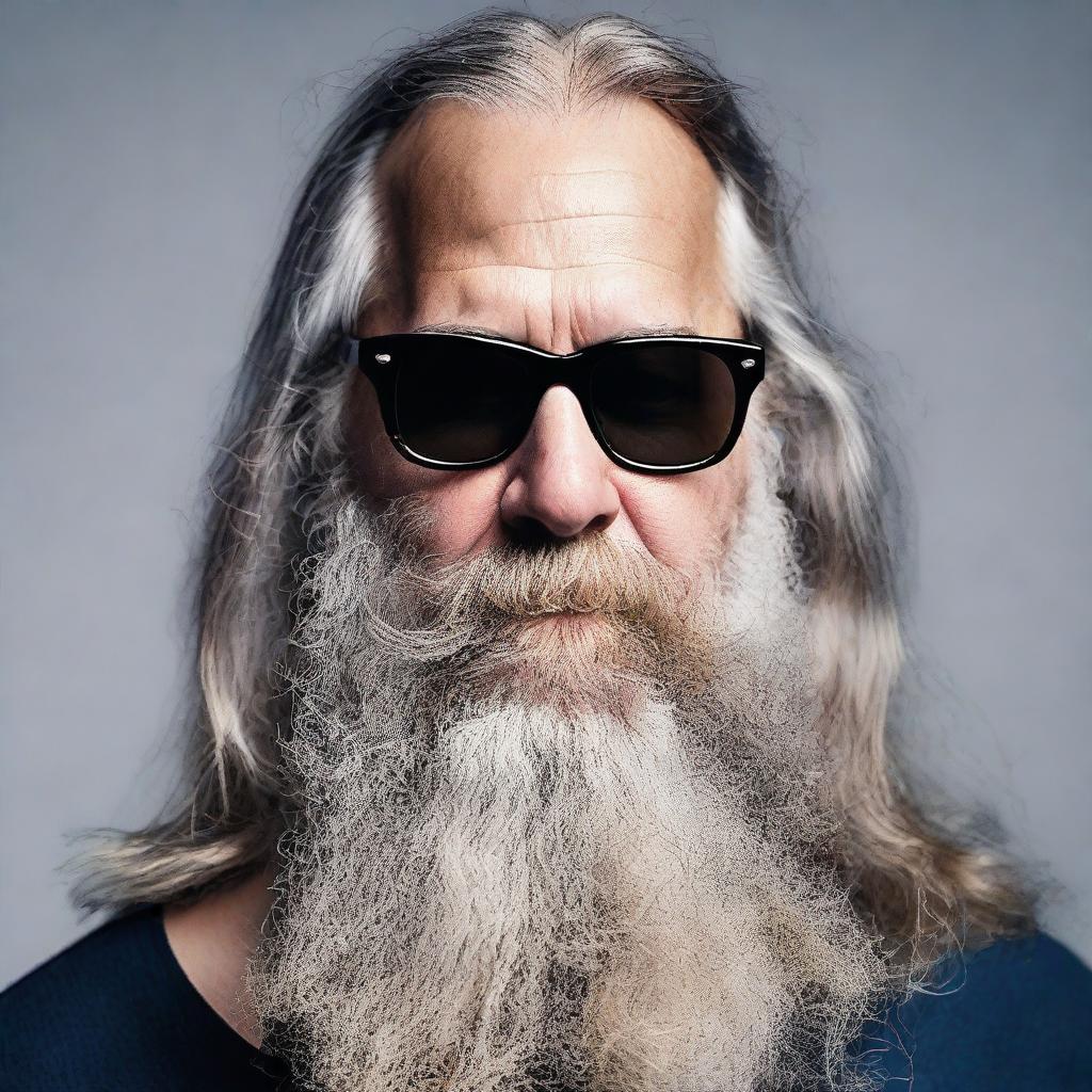 A detailed portrait of Rick Rubin wearing glasses