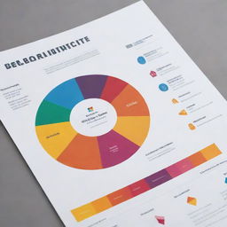 Create an intricate, visually appealing diagram template, incorporating a deep understanding of color theory with emphasis on brand identity. Use branded fonts to enhance the overall aura of the design.