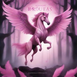 A book cover featuring a beautiful, magical pink Pegasus with a sinister twist