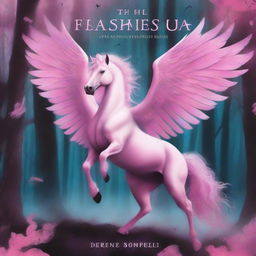 A book cover featuring a beautiful, magical pink Pegasus with a sinister twist