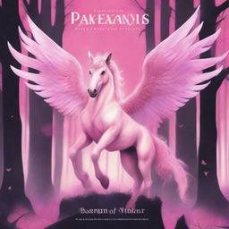 A book cover featuring a beautiful, magical pink Pegasus with a sinister twist