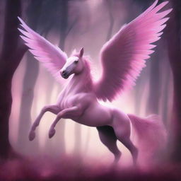 A book cover featuring a beautiful, magical pink Pegasus with a sinister twist