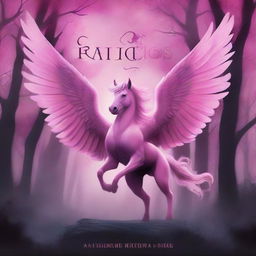 A book cover featuring a beautiful, magical pink Pegasus with a sinister twist