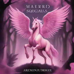 A book cover featuring a beautiful, magical pink Pegasus with a sinister twist