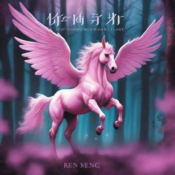 A book cover featuring a beautiful, magical pink Pegasus with a sinister twist