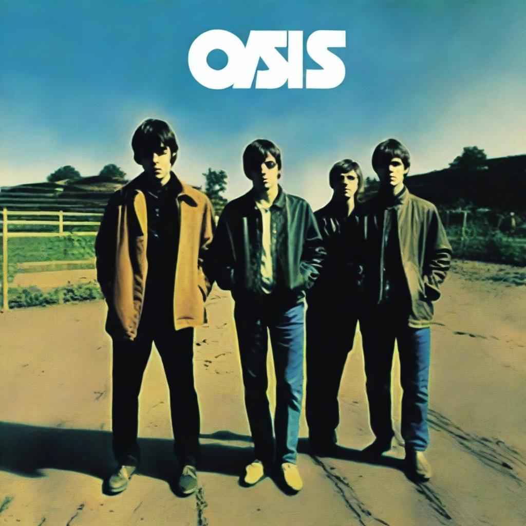 Create a rock album cover for the band Oasis