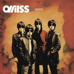 Create a rock album cover for the band Oasis