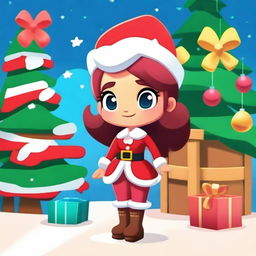 Create a Brawl Stars girl character named George, themed around a holiday getaway