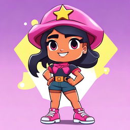 A Brawl Stars girl character named Kenty from the Brawlywood environment