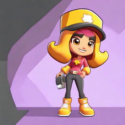 A Brawl Stars girl character named Cheeze from the Brawlywood universe