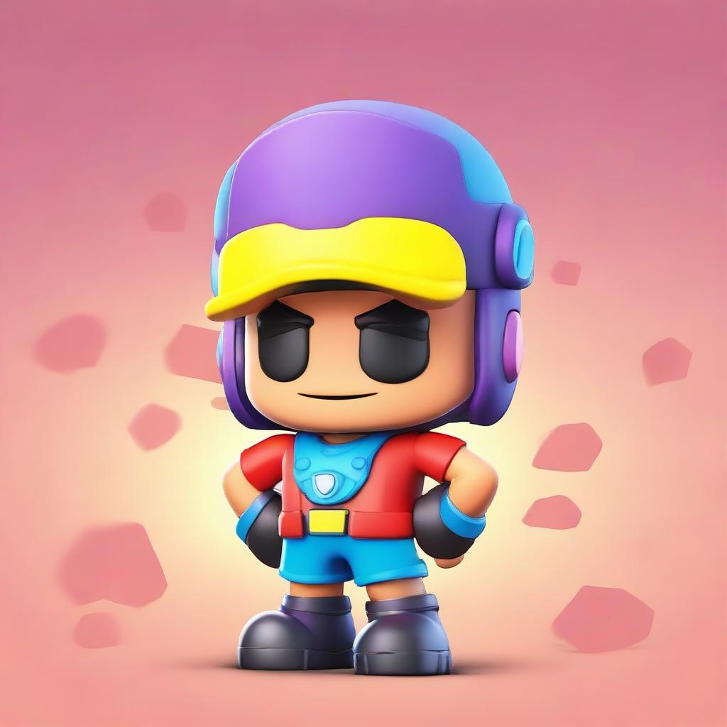 Create a detailed image of a Brawl Stars character as a toy from Options Ltd