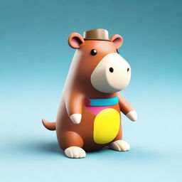 Create a toy featuring a capybara from the 'Legend of Goat Simulator 3: Multiverse of Nonsense'