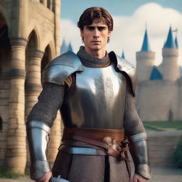 A detailed illustration of actor Jacob Elordi as a knight