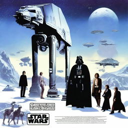 Generate a movie poster for 'Star Wars: Episode V - The Empire Strikes Back' (1980)