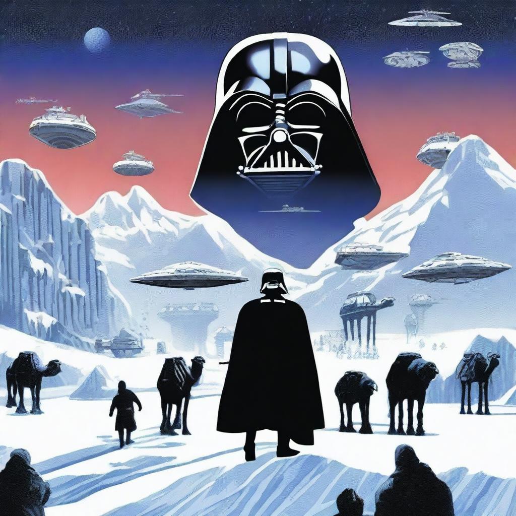 Generate a movie poster for 'Star Wars: Episode V - The Empire Strikes Back' (1980)