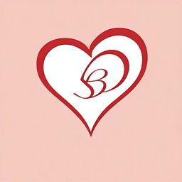 A simple and elegant heart shape with the letter 'S' in the center