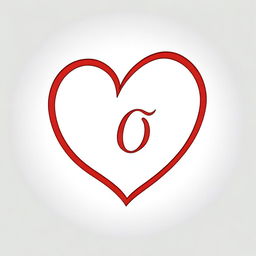 A simple and elegant heart shape with the letter 'S' in the center