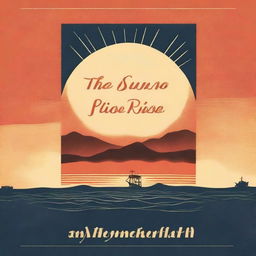 Create a book cover for the novel 'The Sun Also Rises' by Ernest Hemingway