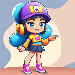 Create a Brawl Stars character inspired by K-pop, named Bing