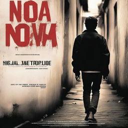 A movie poster featuring a teenage boy walking by an alley