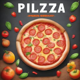 A vibrant and eye-catching poster for a pizza advertisement