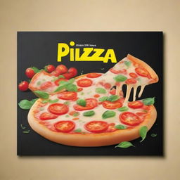 A vibrant and eye-catching poster for a pizza advertisement