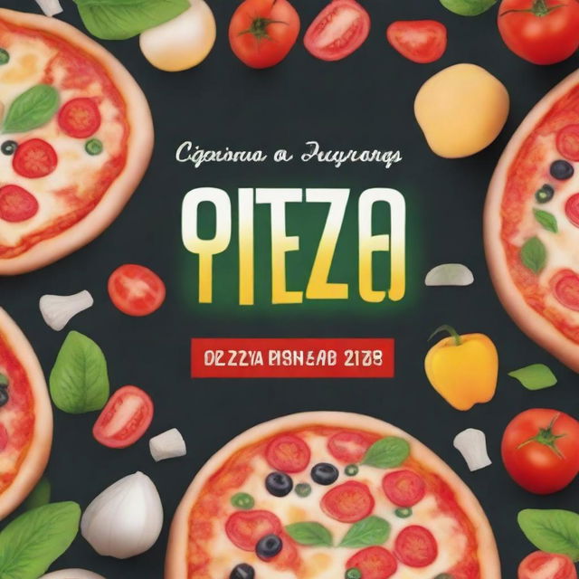 A vibrant and eye-catching poster for a pizza advertisement