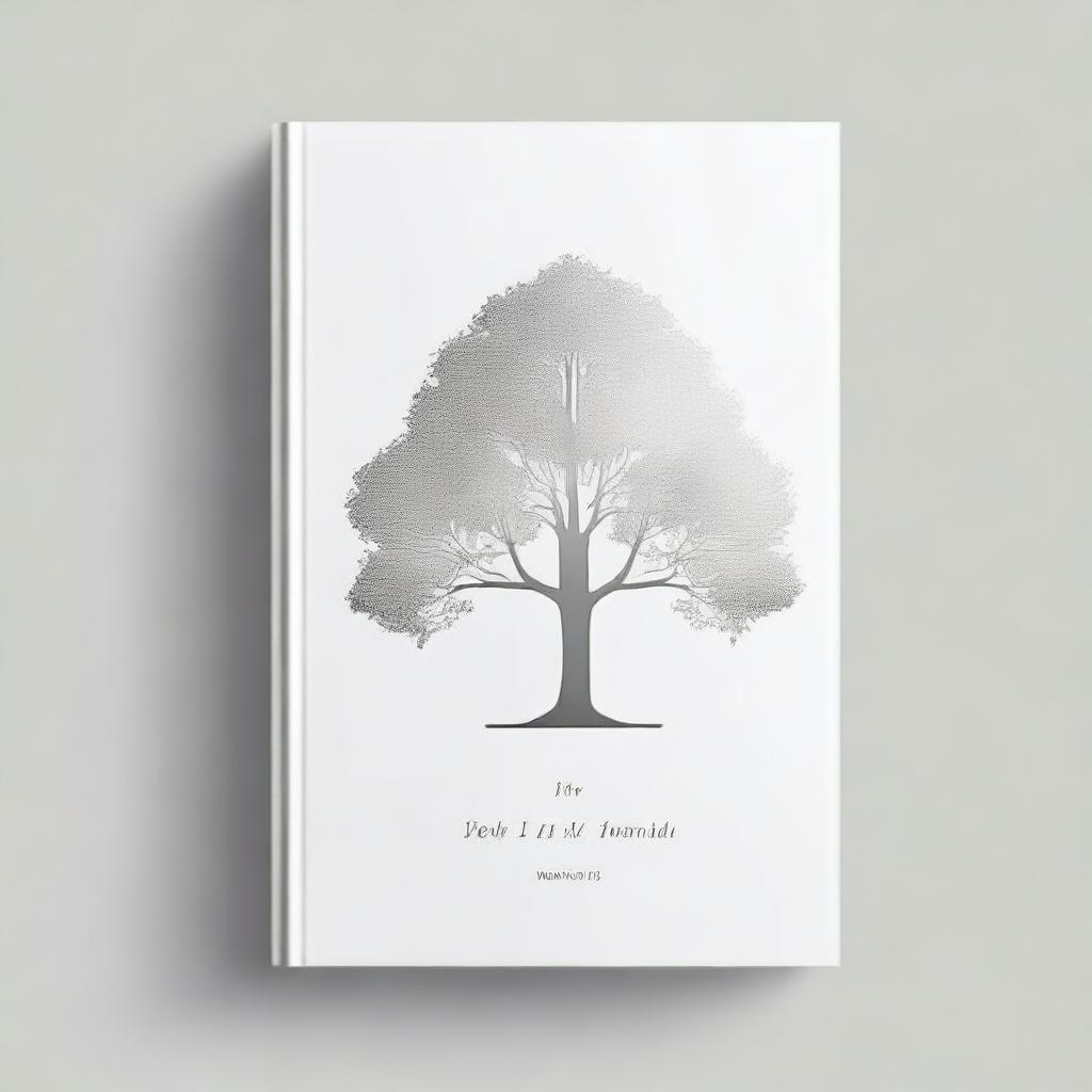 Book cover with a simple, silver foil outline of a tree or a path, symbolizing growth and progress