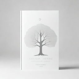 Book cover with a simple, silver foil outline of a tree or a path, symbolizing growth and progress