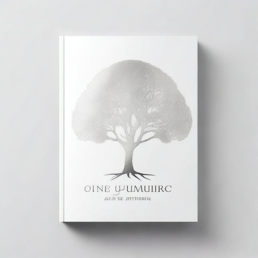 Book cover with a simple, silver foil outline of a tree or a path, symbolizing growth and progress