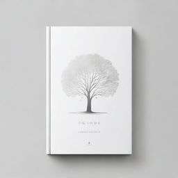 Book cover with a simple, silver foil outline of a tree or a path, symbolizing growth and progress