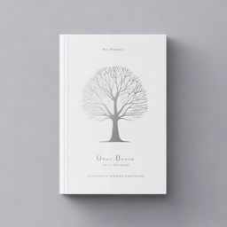 Book cover with a simple, silver foil outline of a tree or a path, symbolizing growth and progress