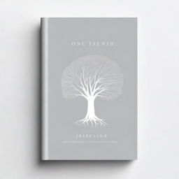 Book cover with a simple, silver foil outline of a tree or a path, symbolizing growth and progress