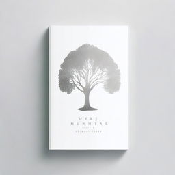 Book cover with a simple, silver foil outline of a path and a tree, symbolizing growth and progress