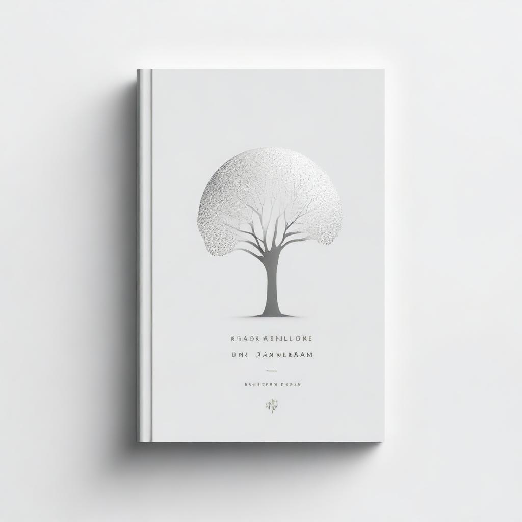 Book cover with a simple, silver foil outline of a path and a tree, symbolizing growth and progress