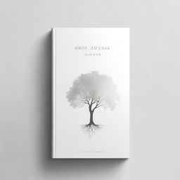 Book cover with a simple, silver foil outline of a path and a tree, symbolizing growth and progress