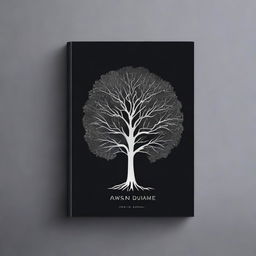 A book cover with a simple, silver foil outline of a path leading to a tree, symbolizing growth and progress